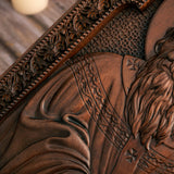 Bgcopper Saint Patrick Wood Carved Icon Religious Gift Wall Hanging Art Work - BGCOPPER