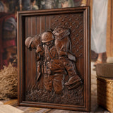 Bgcopper Usa Soldiers Brotherhood wood carving - Wall Hanging Art Work - BGCOPPER
