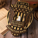 I Am a Veteran Wood Carving wall decoration - Best Veterans Day Gift - BGCOPPER