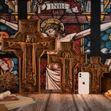 Bgcopper Ascension of Jesus wood carving cross - BGCOPPER