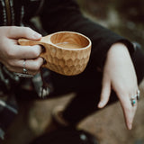 Natural Wood Portable Outdoor Camp Mug Tea Coffee Beer Mug - BGCOPPER