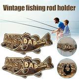 Father's Day Gift - Wood Bass Fishing Rod Holder - BGCOPPER
