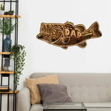 Father's Day Gift - Wood Bass Fishing Rod Holder - BGCOPPER