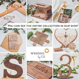 Hearts Wedding Guest Book Alternative, Custom Drop Box, Unique Wooden Boho and Rustic Wedding Decor, Anniversary - BGCOPPER