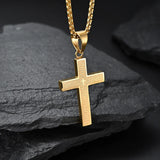 Stainless Steel Lord's Prayer Cross Necklace - BGCOPPER