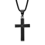 Stainless Steel Lord's Prayer Cross Necklace - BGCOPPER