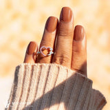 heart and semicolon ring - BGCOPPER