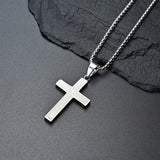 Stainless Steel Lord's Prayer Cross Necklace - BGCOPPER