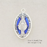 Miraculous Medal Necklace Enamel Jewelry - with free chain - BGCOPPER
