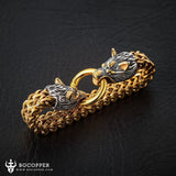 Viking titanium steel wolf head bracelet - BGCOPPER