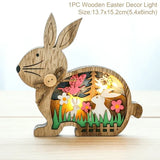 WOODEN EASTER DECOR LED LIGHT - BGCOPPER