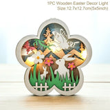 WOODEN EASTER DECOR LED LIGHT - BGCOPPER