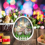 WOODEN EASTER DECOR LED LIGHT - BGCOPPER