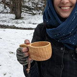 Natural Wood Portable Outdoor Camp Mug Tea Coffee Beer Mug - BGCOPPER