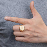 Vintage Titanium Seven Archangel Signet Ring - Amulet Against Evil Eyes, Curses, Spells - BGCOPPER