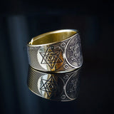 Archangel Metatron Life Angel Seal Adjustable Ring Solomon Kabbalah Amulet - BGCOPPER