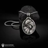 Pure Tin Crusicfied Jesus face Rays of hope Power Medallion Necklace - BGCOPPER