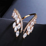 Angel Wings Adjustable Ring And Bracelet Set - 2023 Mother's Day Gifts - BGCOPPER