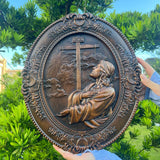 Jesus Agony in the Garden Wood Carving, Home Wall Religious Pendant Decoration - BGCOPPER