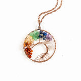 7 Chakras Tree of Life Pendant - BGCOPPER