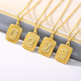 INITIAL LETTER PENDANT NECKLACE - BGCOPPER