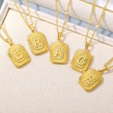 INITIAL LETTER PENDANT NECKLACE - BGCOPPER