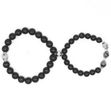 Black Energy Bead Distance Couple Magnetic Bracelet - BGCOPPER