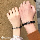 Black Energy Bead Distance Couple Magnetic Bracelet - BGCOPPER