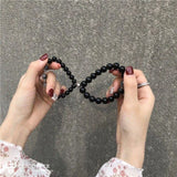 Black Energy Bead Distance Couple Magnetic Bracelet - BGCOPPER