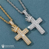 "His Queen, Her King" Couple Cross Necklace - Show Your Love - BGCOPPER