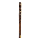 Hand-Carved Beechwood Ornate Cross – Gold Accented Christian Wall Cross