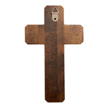 Hand-Carved Star of Bethlehem Wooden Cross – Christian Wall Decor & Faith Gift