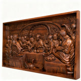 Bgcopper Last Supper Religious Carving Icons Gifts Wood Carving Religious Wood Wall Art