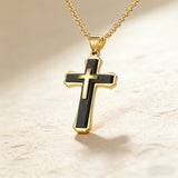New Stainless Steel Layered Cross Pendant Necklace