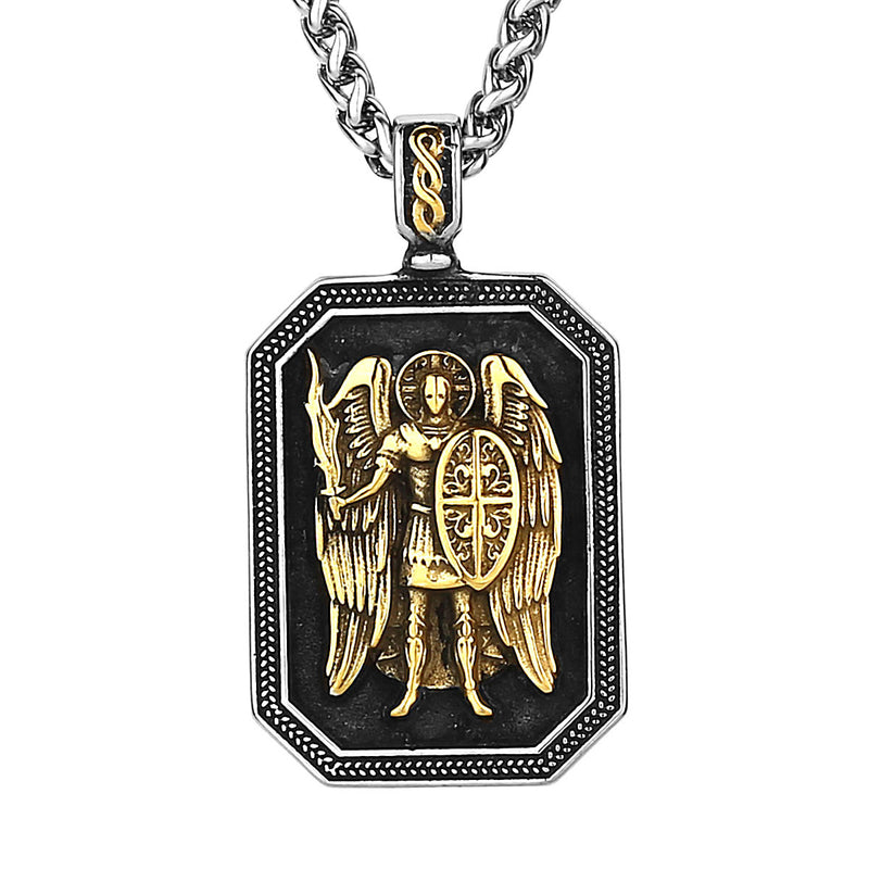 St.Michael's Archangel Necklace. Paratrooper Police Military Paramedic Grocers Mariners and military personnel Patron Saint Amulet