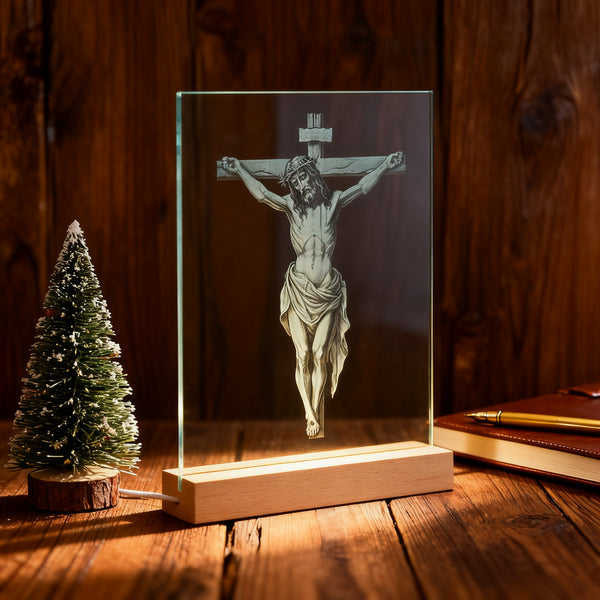 Jesus Crucifixion Glass Lamp: Turning Faith into a Tangible Daily Sacred Object
