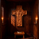 Bgcopper Ascension of Jesus wood carving cross
