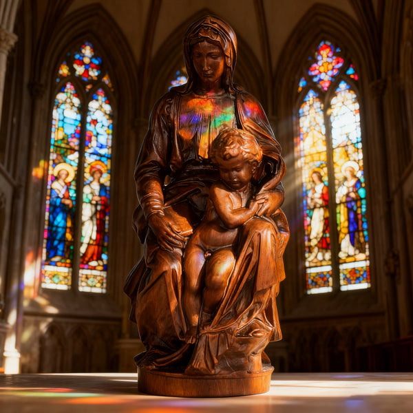 Bruges Madonna Statue: Hand-Carved Beechwood, Woven With Faith and Story