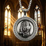 Vintage Prayer Hand Stainless Steel Necklace – Faith, Strength & Timeless Devotion