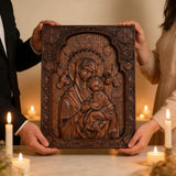 Unsere Liebe Frau von der immerwährenden Hilfe Holzschnitzerei Wanddekoration Geschenk