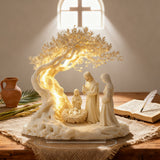 ✨ Nativity Tree of Life Acrylic Desktop Decor: A Christian Symbol of Christmas Grace & Eternal Roots