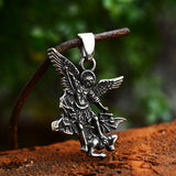 Bgcopper ST.Michael Archangel Stainless Steel Necklace