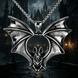 Gothic Bat Titanium Steel Necklace – Rebirth, Night & Bold Style