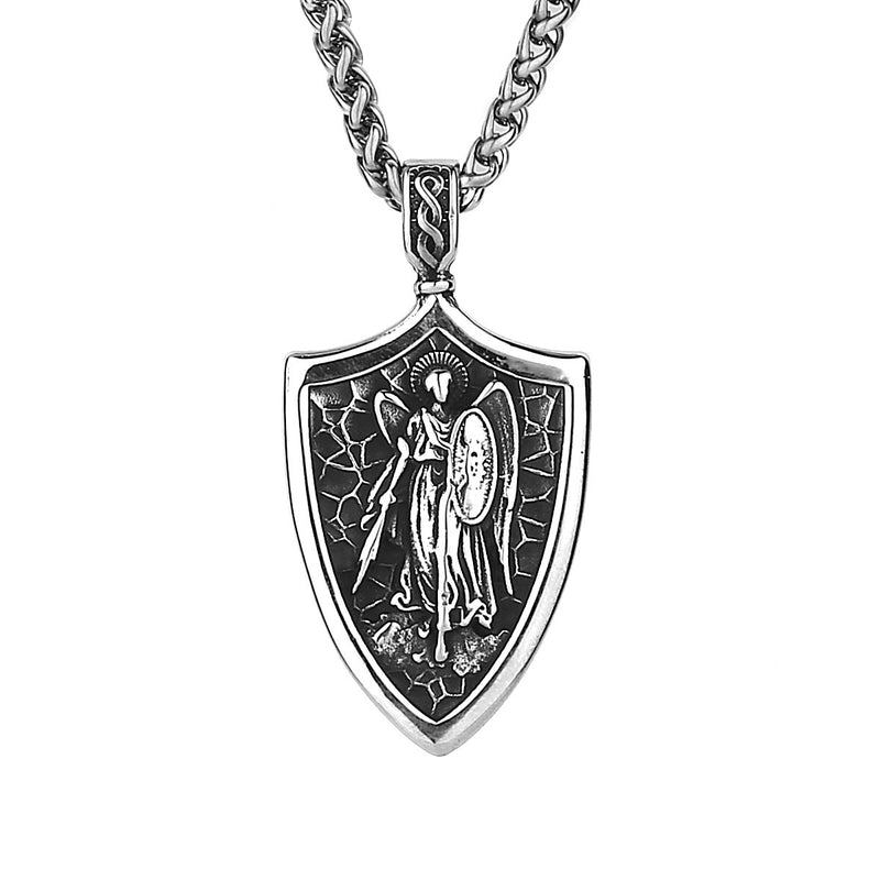 St.Michael's Archangel Necklace. Paratrooper Police Military Paramedic Grocers Mariners and military personnel Patron Saint Amulet