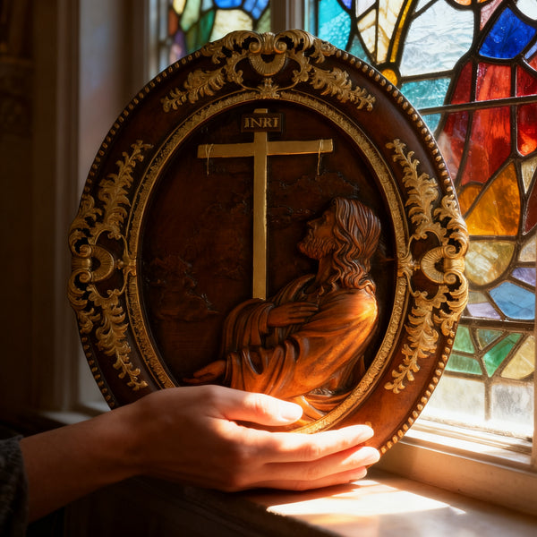 Jesus Hill Garden Prayer Plaque Wood Carving