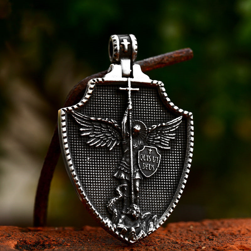 Halskette des Erzengels St. Michael.  Fallschirmjäger, Polizei, Militär, Sanitäter, Lebensmittelhändler, Seeleute und Militärangehörige Schutzpatron Amulett