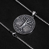 New titanium steel tree of life necklace