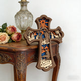 Nativity 3D Layered Wooden Cross | Christian Faith Decor ✨