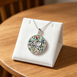 Owl Tree of Life Alloy Necklace – Wisdom, Growth & Iridescent Beauty