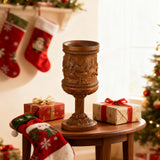 Boxwood "Last Supper" Chalice  Hand-Carved Communion Cup | Eternal Symbol of Redemption & Fellowship
